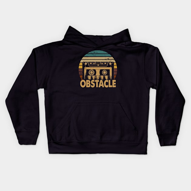 Obstacle Retro Flower 80s 90s Camping Vintage Style Kids Hoodie by MakeMeBlush